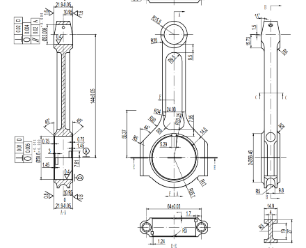 Кованые шатуны OCR racing VW, AUDI EA888 I-beam 144/23 V2