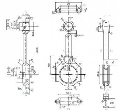 Кованые шатуны OCR racing VW, AUDI EA888 I-beam 144/23