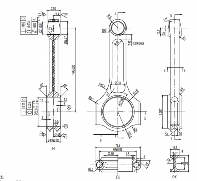 Кованые шатуны OCR racing  AUDI EA113 I-beam 144/21