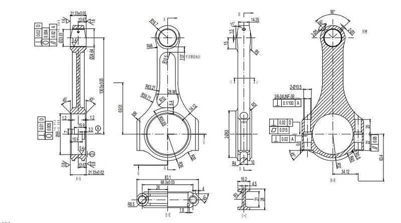 Кованые шатуны OCR racing V2 для двигателя EJ20, EJ205, EJ255, EJ257, I-beam Connecting Rod