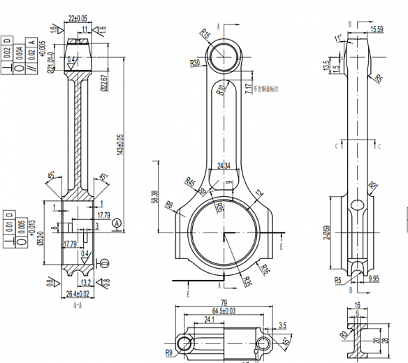 Кованые шатуны OCR racing для двигателя Opel Z20LEH 2.0 turbo I-beam Connecting Rod