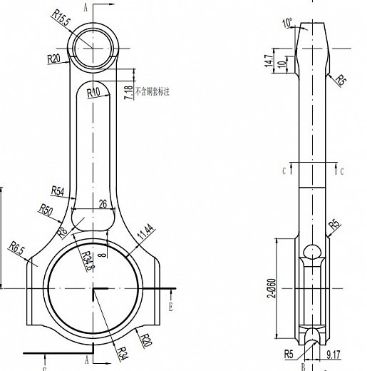 Кованые шатуны OCR racing для двигателей BMW N55 3.0 turbo I-beam Connecting Rod